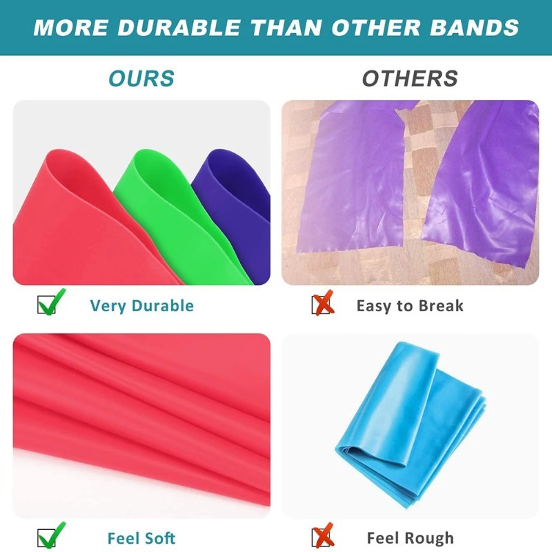 Natural Latex Resistance Bands - Pilates Yoga Home 评论和价格