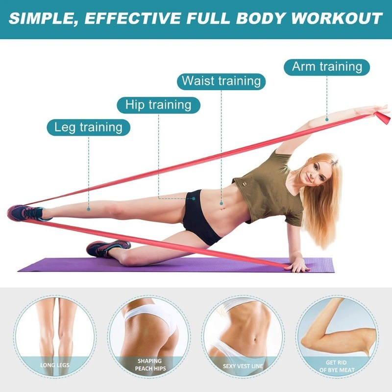 Natural Latex Resistance Bands - Pilates Yoga Home 评论和价格