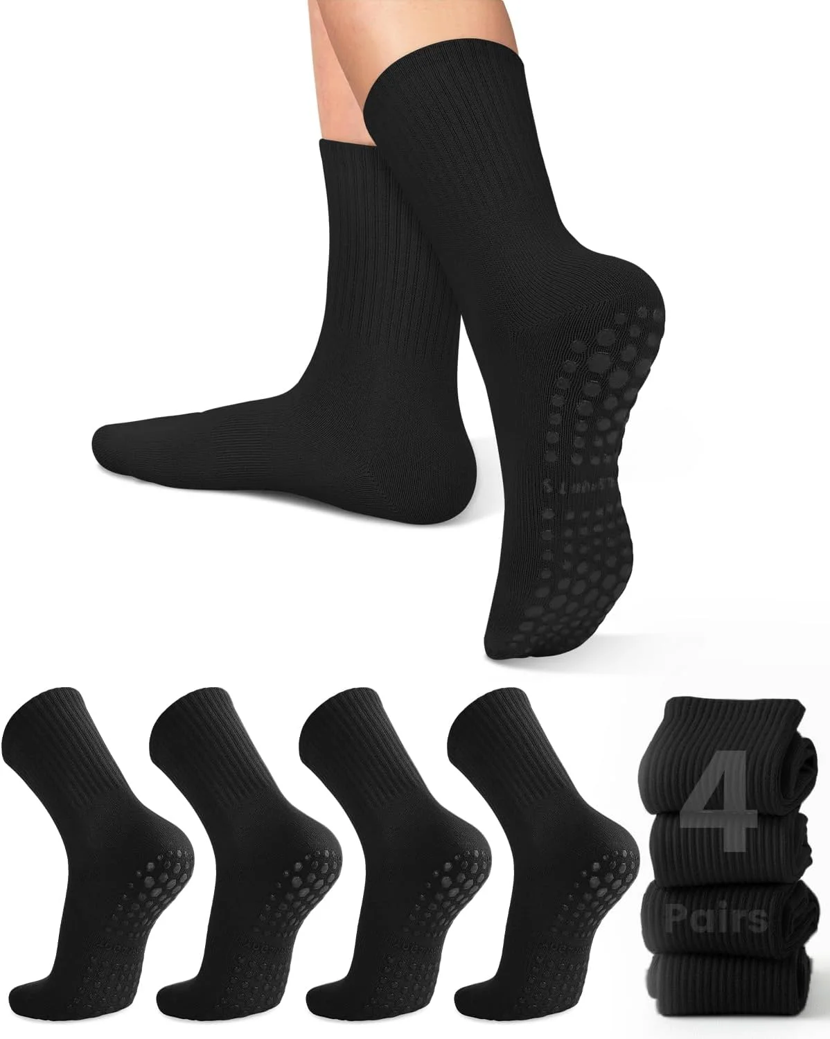 4 pairs of women's yoga socks, - Pilates Yoga Origin 评论和价格